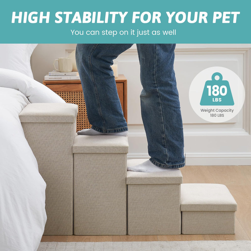 Dog Stairs with Storage, 4-Step F16339