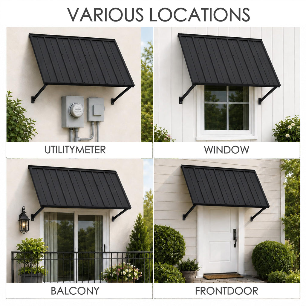 Adjustable Door Window Awning 42"W×32" S255