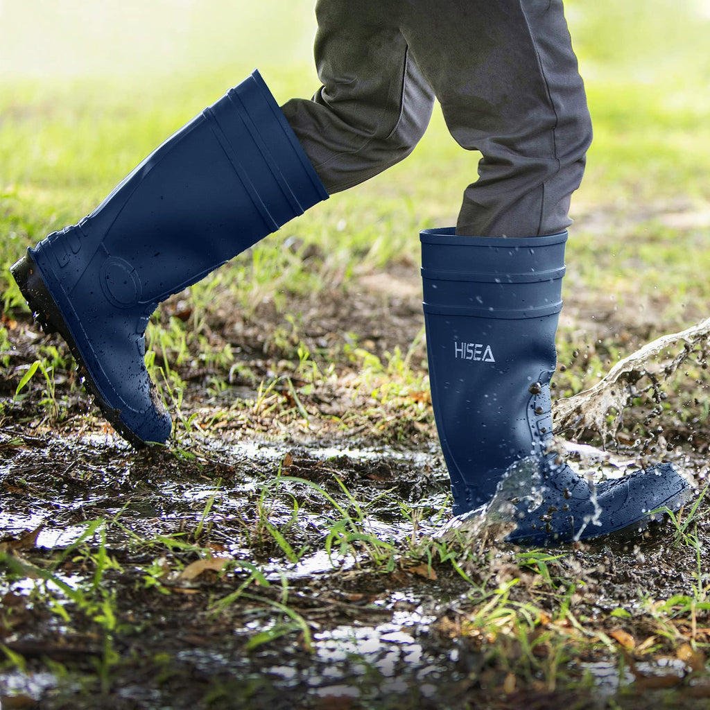 Men's Steel-Toe Waterproof Rubber Rain Boots N89601