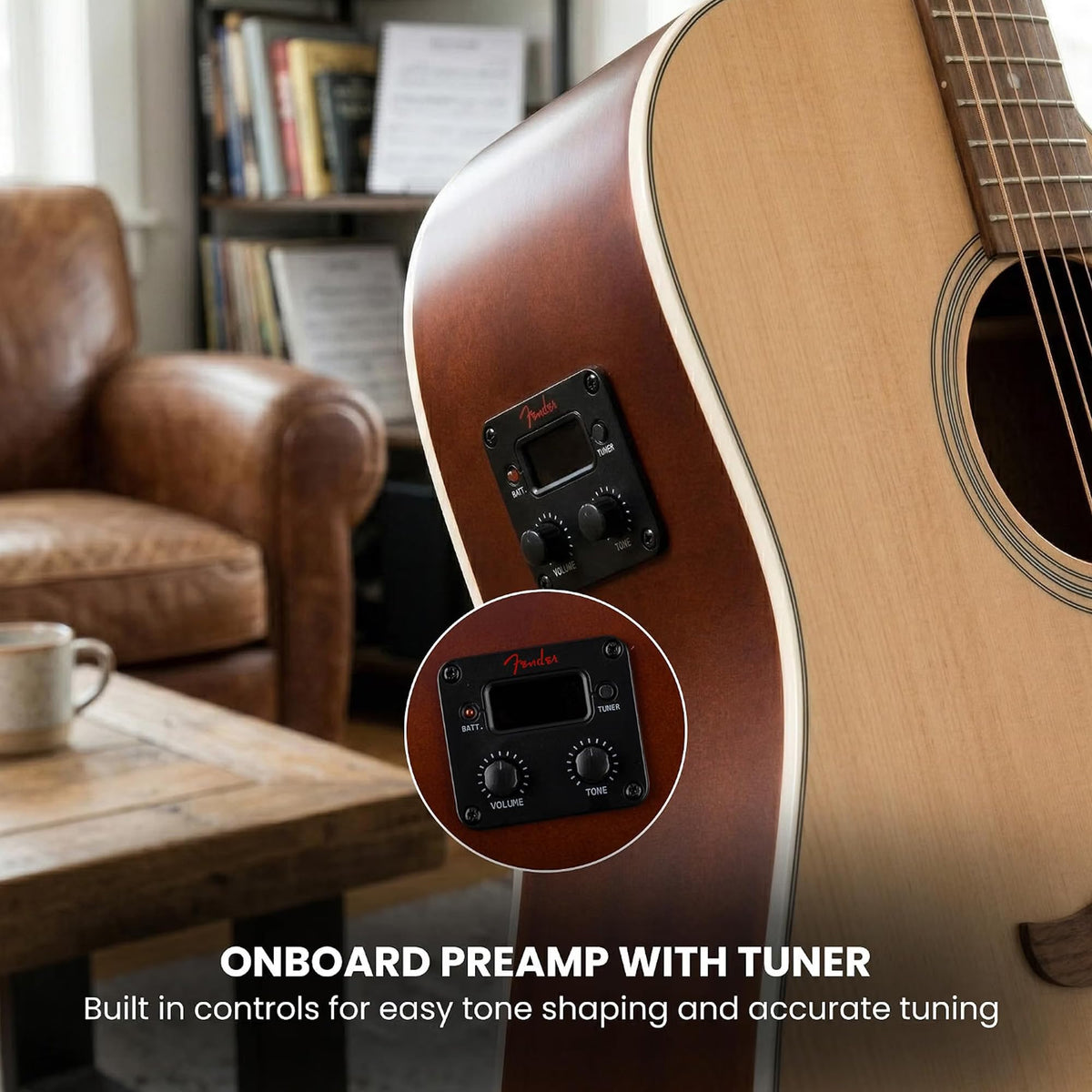 Natural Acoustic-Electric Guitar R488