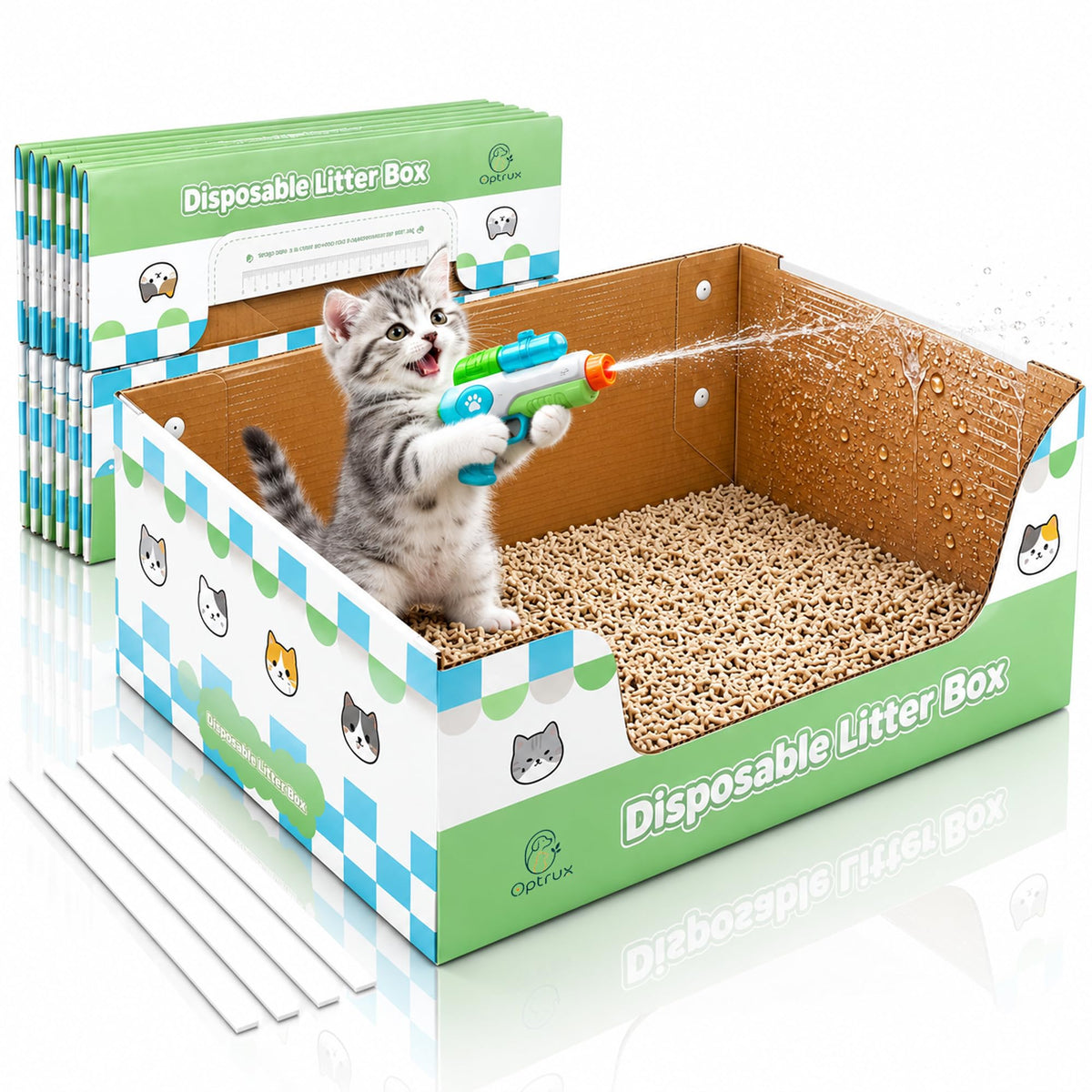 6-Pack Disposable Litter Box V524635