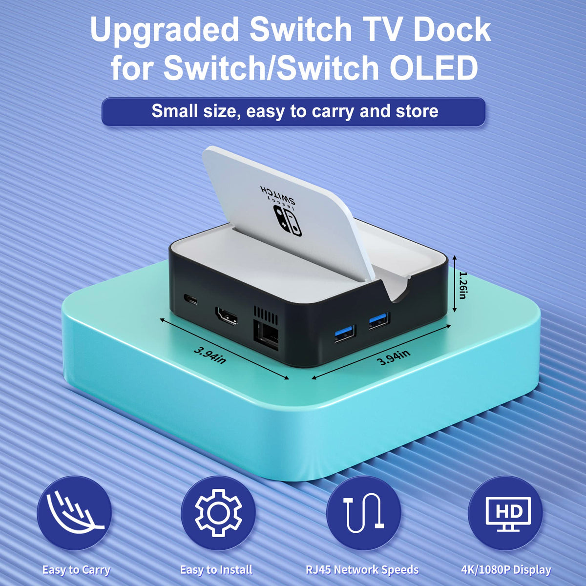 6-in-1 TV Docking Station with HDMI 2.0, Ethernet, USB-A, USB 3.0, USB-C C16256