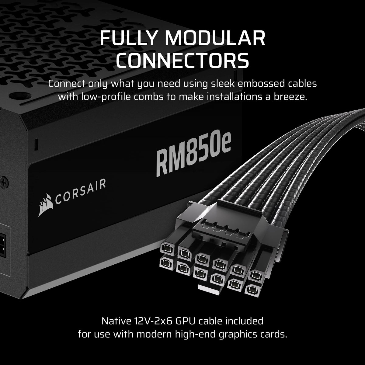 850W ATX 3.1 PCIe 5.1 Power Supply - Black A403479