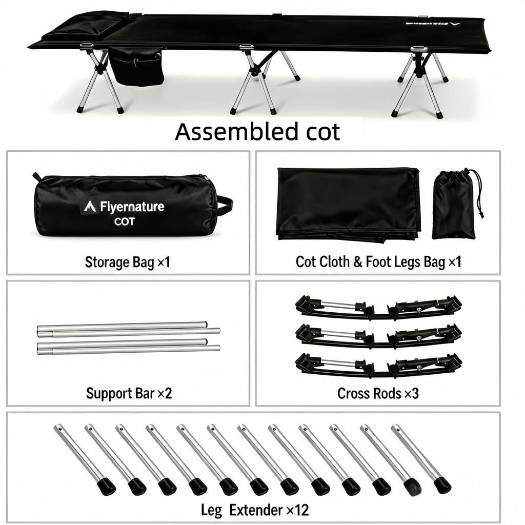 Lightweight Foldable Camping Cot 300 lbs Capacity V850690