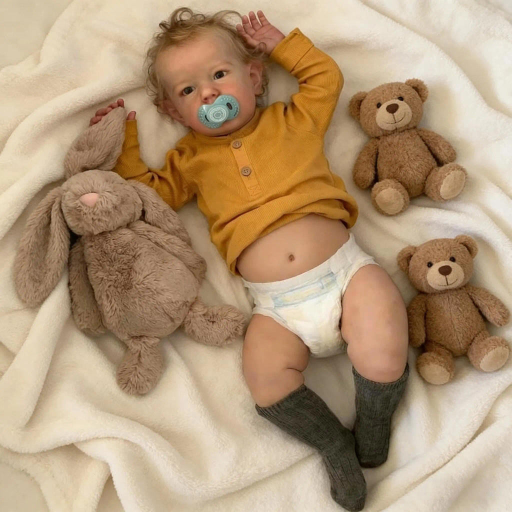 20 inch Vinyl Reborn Baby Doll with Hair Z204