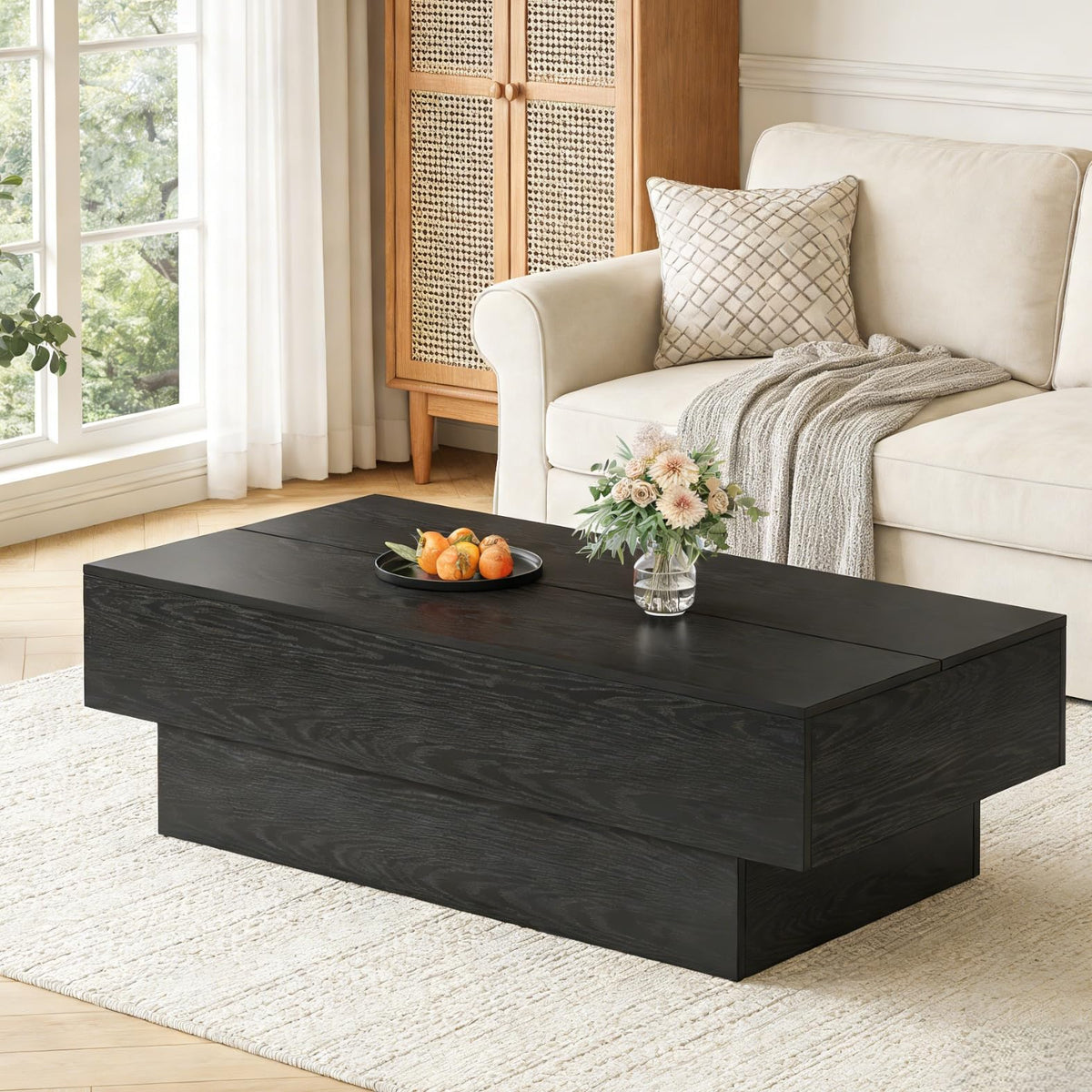 Black Rectangle Coffee Table I1036