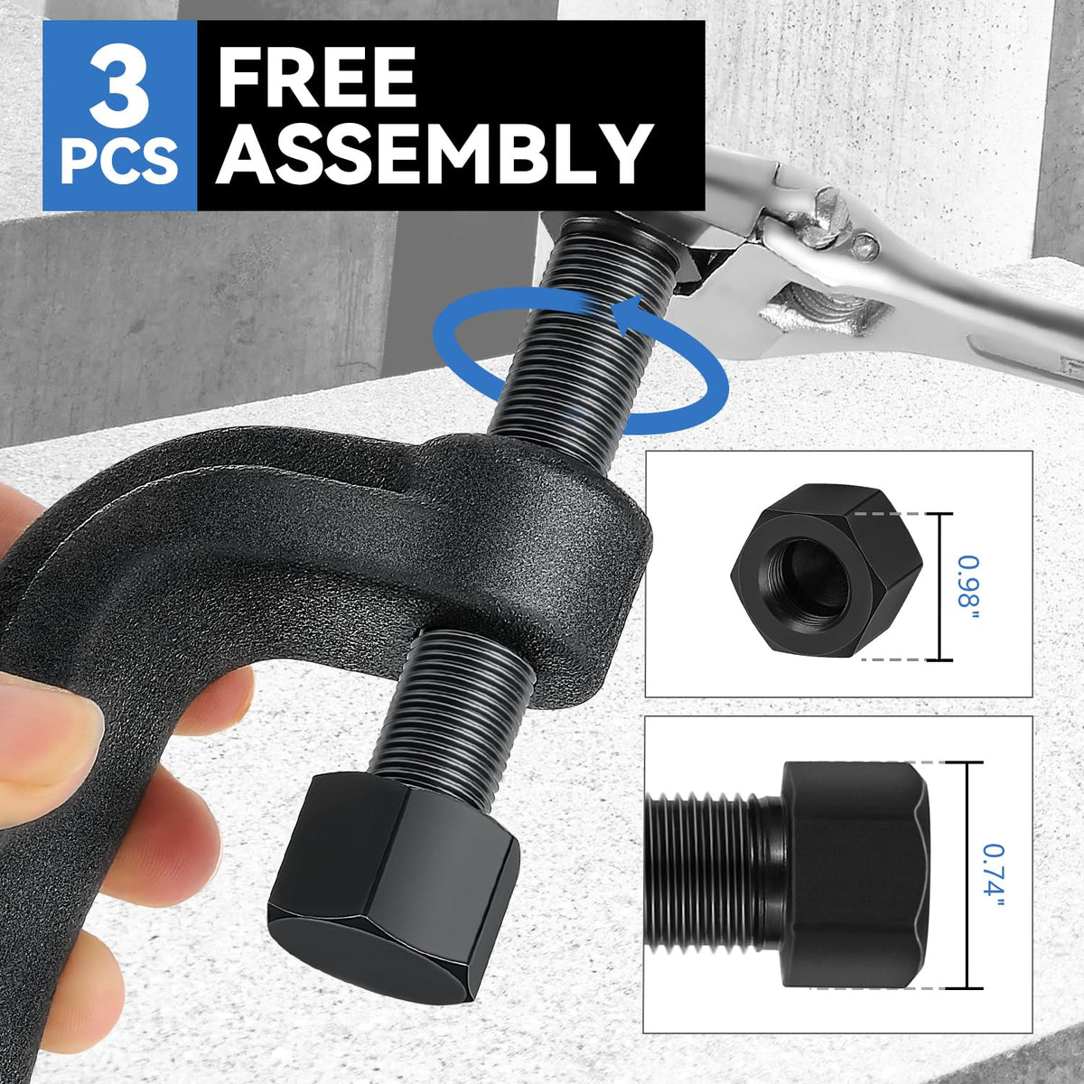 Ball Joint Removal Tool Set with C-Frame U-Joints J80469