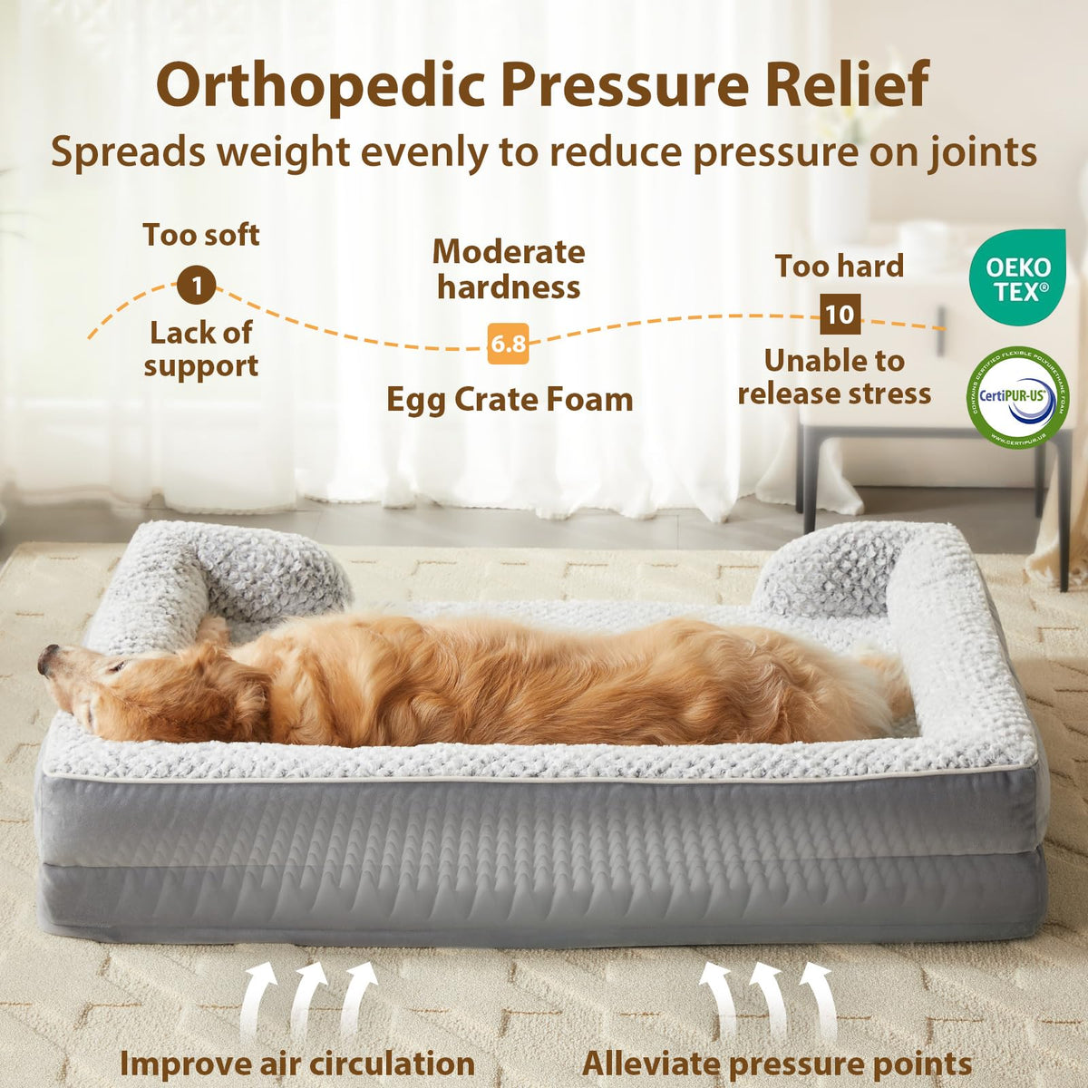 Washable Orthopedic Dog Bed J111
