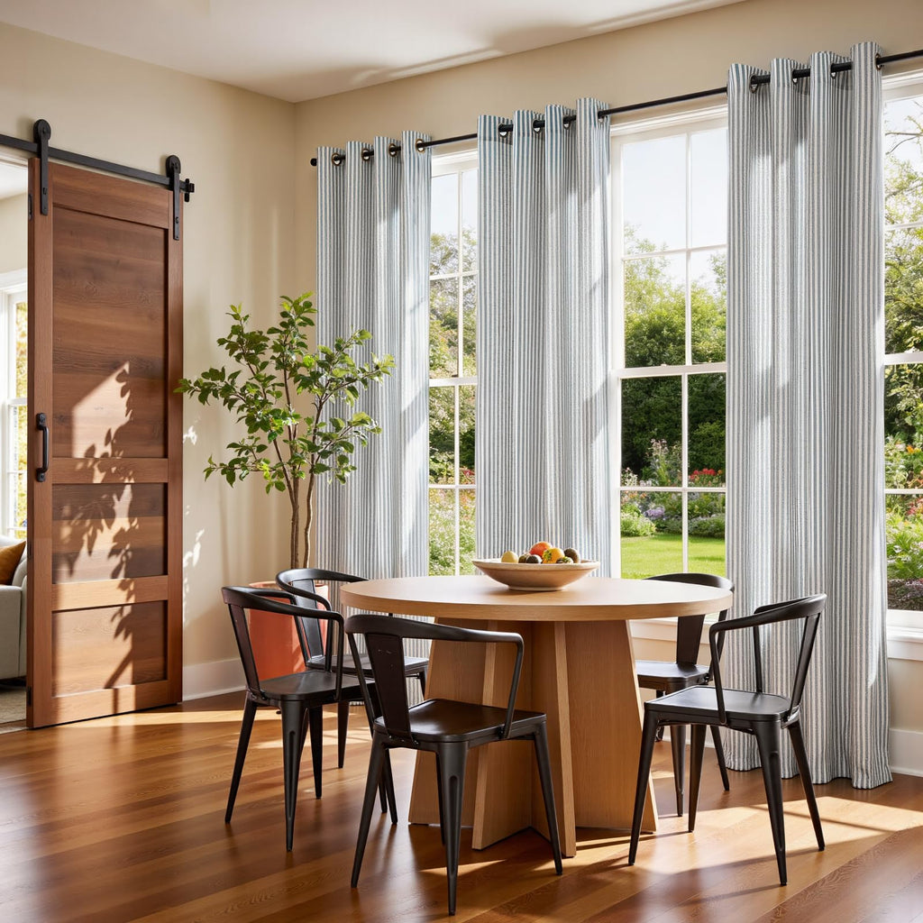 Linen Striped Curtains L379