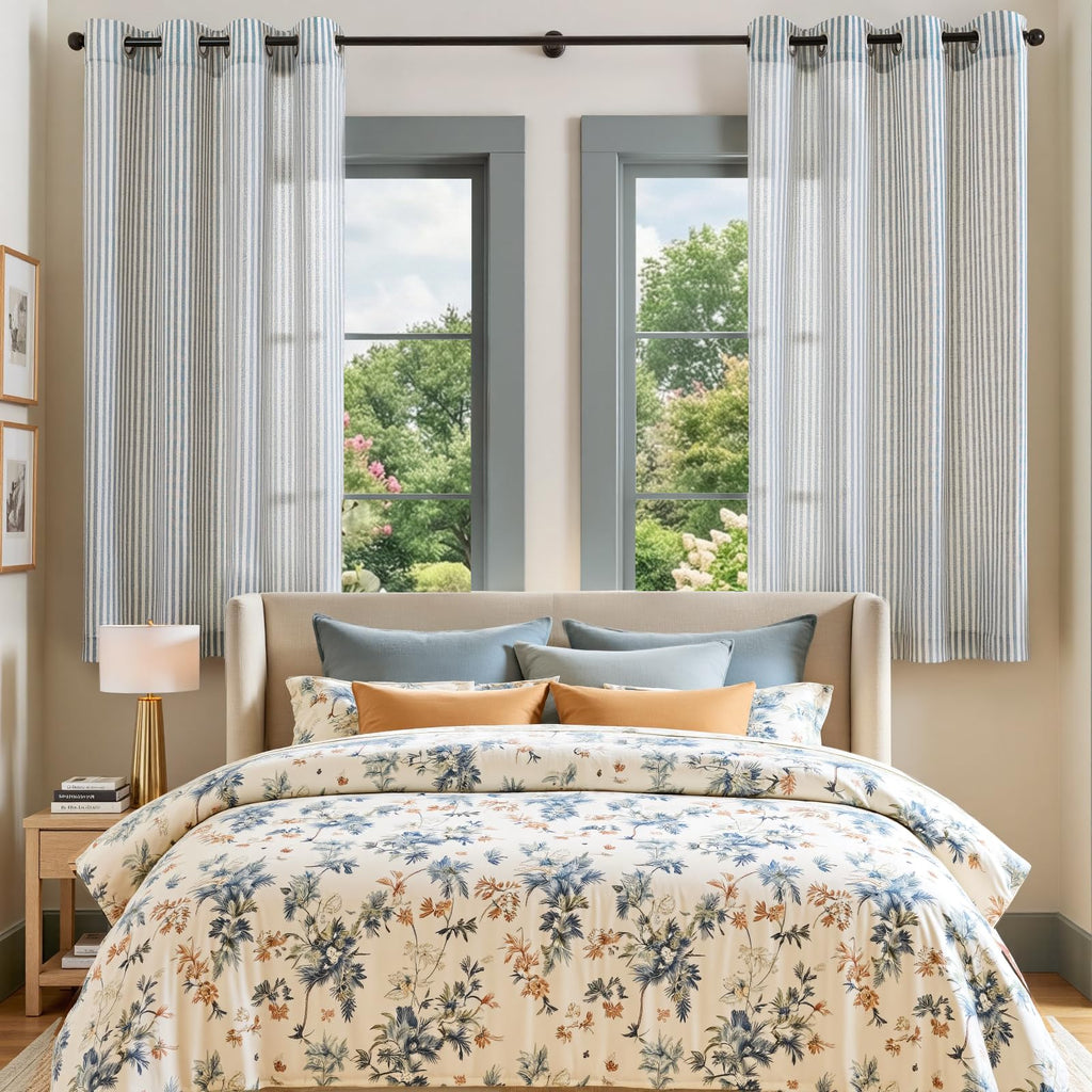Linen Striped Curtains L379