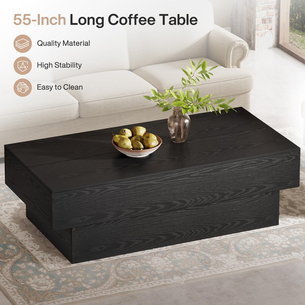 Black Rectangle Coffee Table I1036