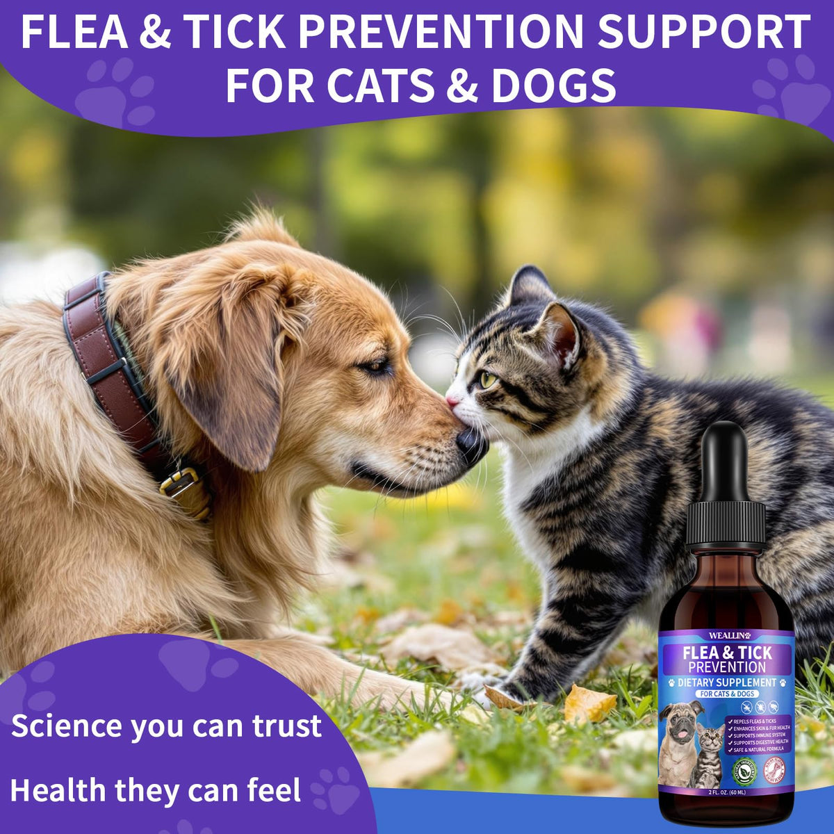 Flea and Tick Prevention for Cats & Dogs 60ml K905
