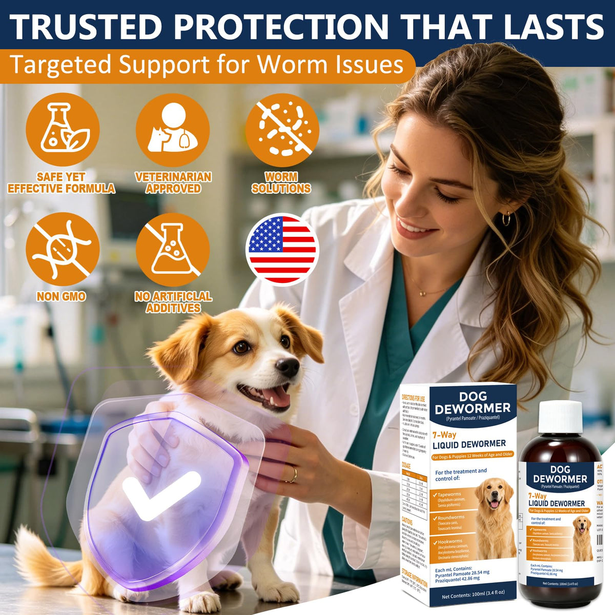 7-Way Dog Dewormer Oral Treatment 3.4 fl oz P51385
