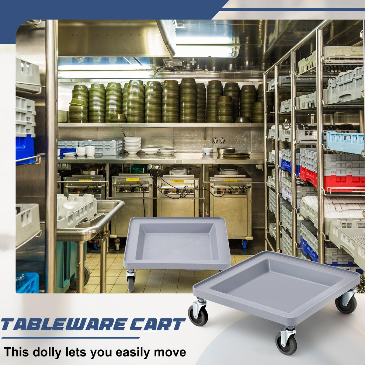 Glass Rack Dolly 4 Wheels 2 Pcs E932813