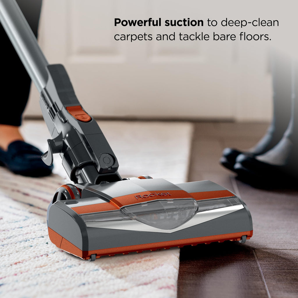 Corded Stick Vacuum with Crevice Tool, Pet Multi-Tool & Precision Duster, Orange V843
