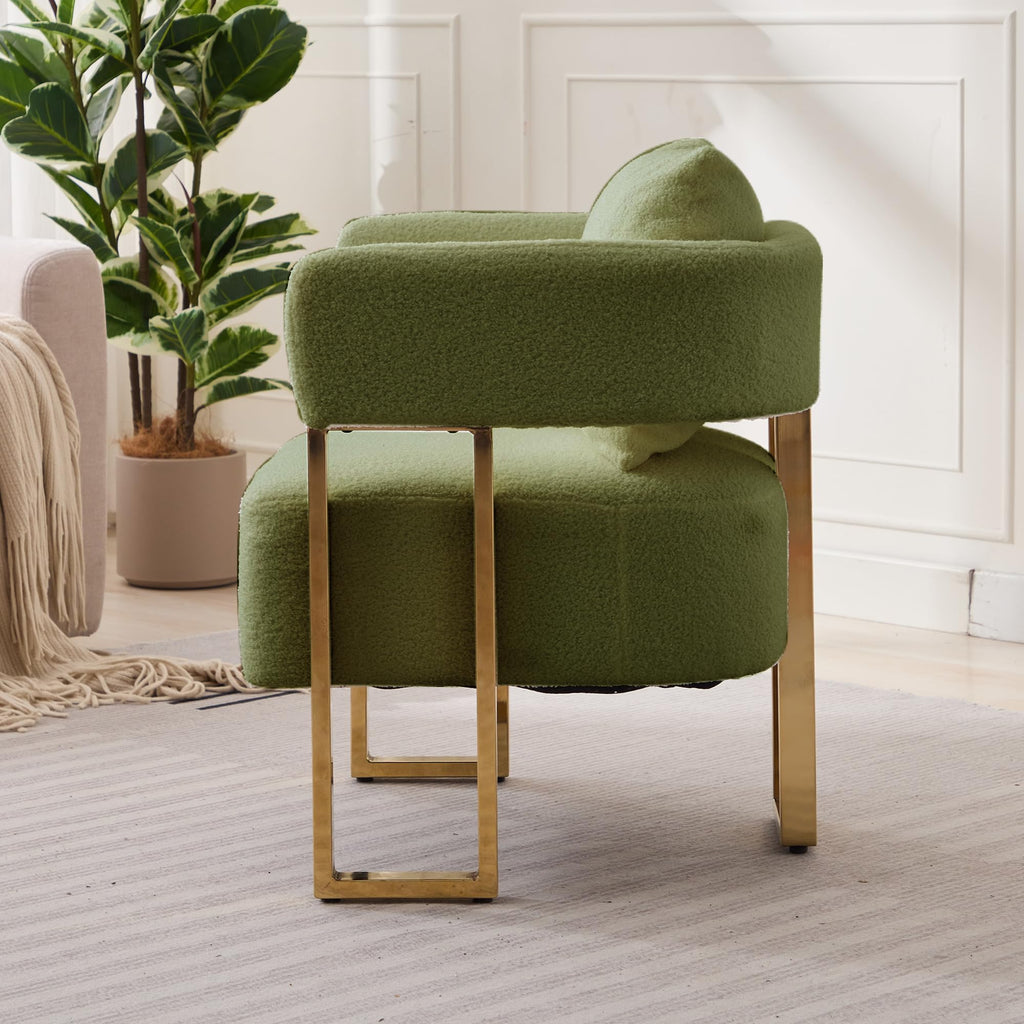 Green Teddy Accent Chair Set of 2 Upholstered Arm Chair W7548