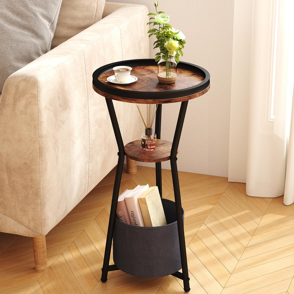 Round 3-Tier Side Table W380