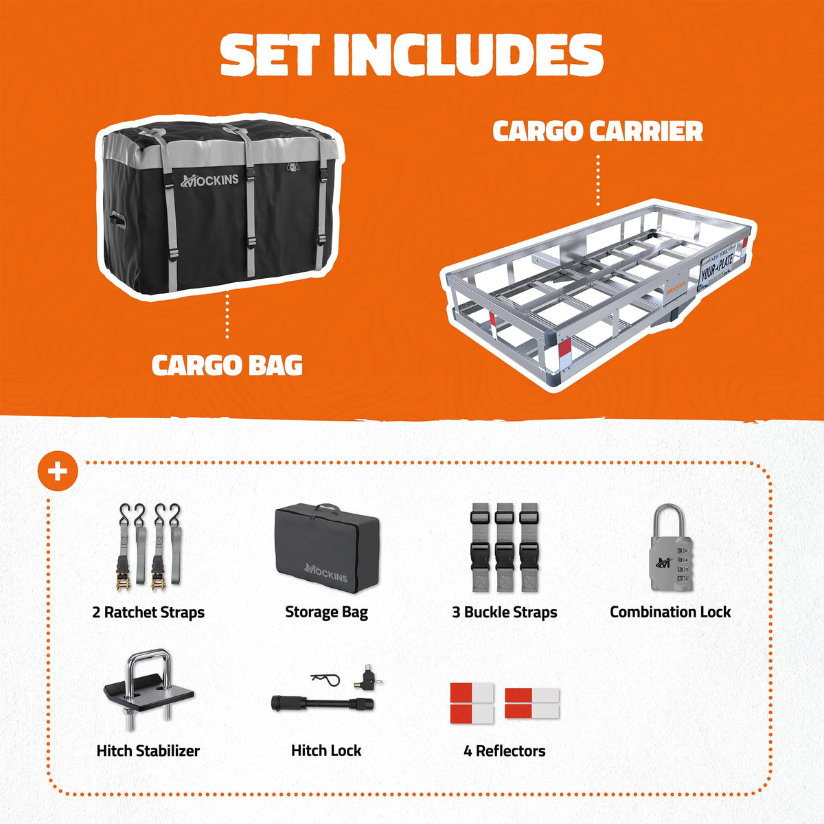 Aluminum Hitch Cargo Carrier & Cargo Bag A5382