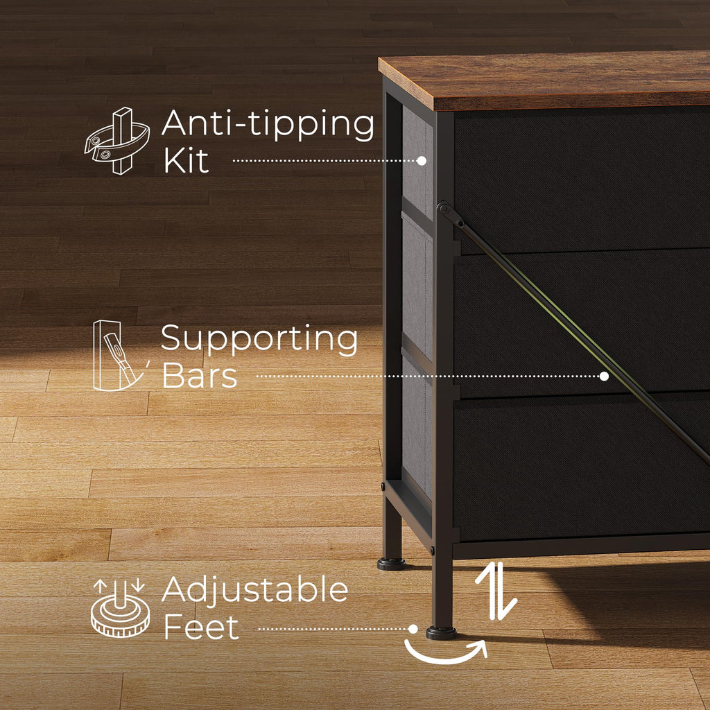 70 Inch 12 Fabric Drawer Dresser U66677