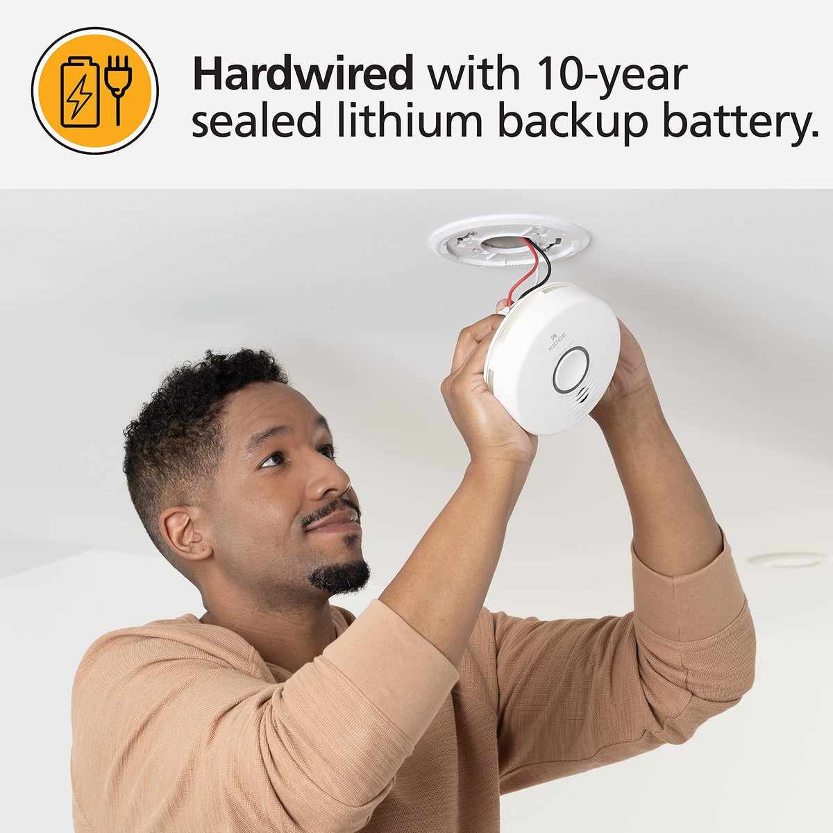 Smart WiFi Hardwired Smoke Detector with Battery Backup Q330