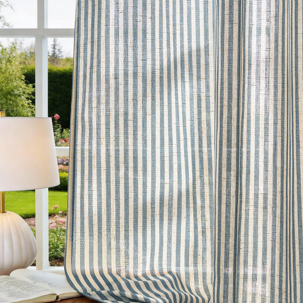 Linen Striped Curtains L379