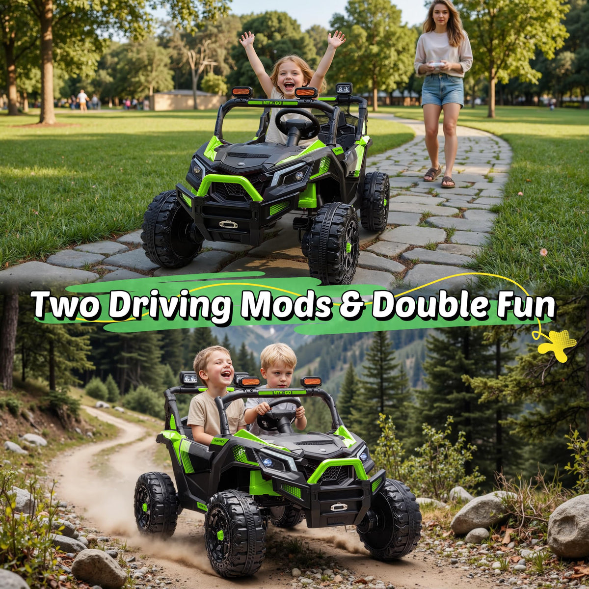 24V 2 Seater Ride on UTV with Remote Control A2040