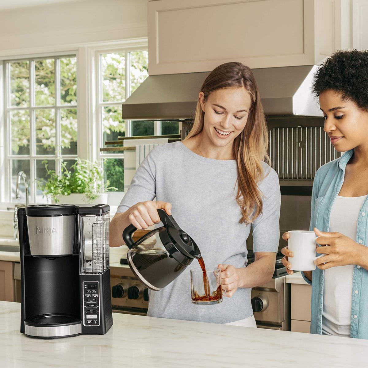 12-Cup Programmable Coffee Maker with 60 oz. Water Reservoir, Black/Stainless Steel B440