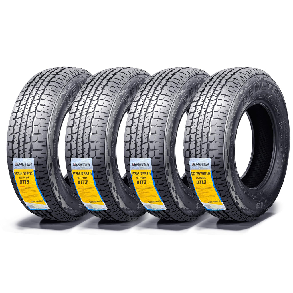 4 Radial Trailer Tires 205/75R15 8 Ply N941