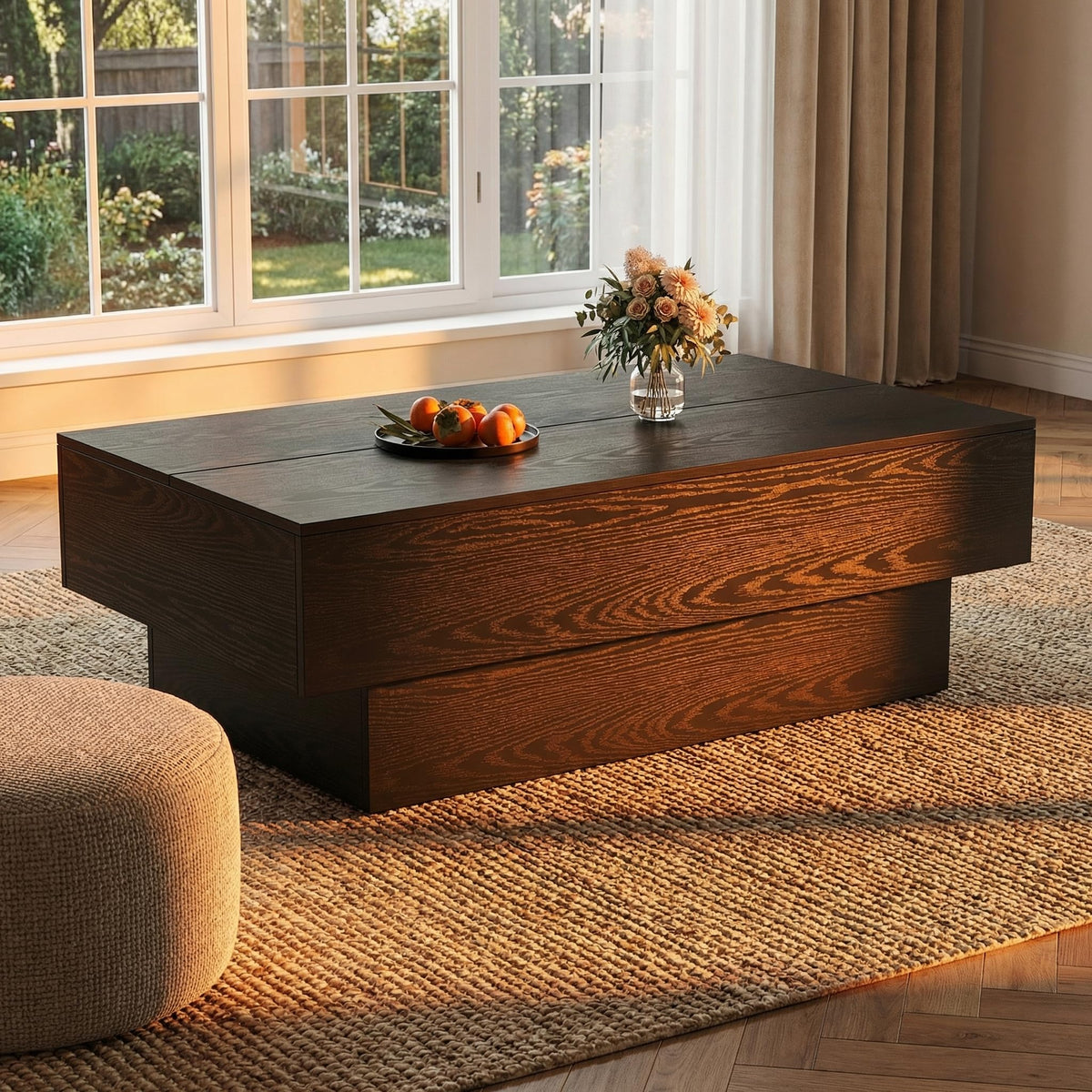 Black Rectangle Coffee Table I1036