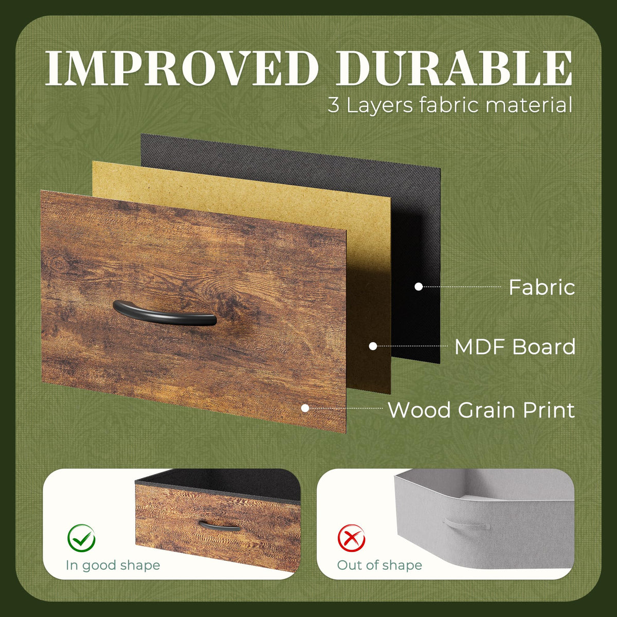 70 Inch 12 Fabric Drawer Dresser U66677