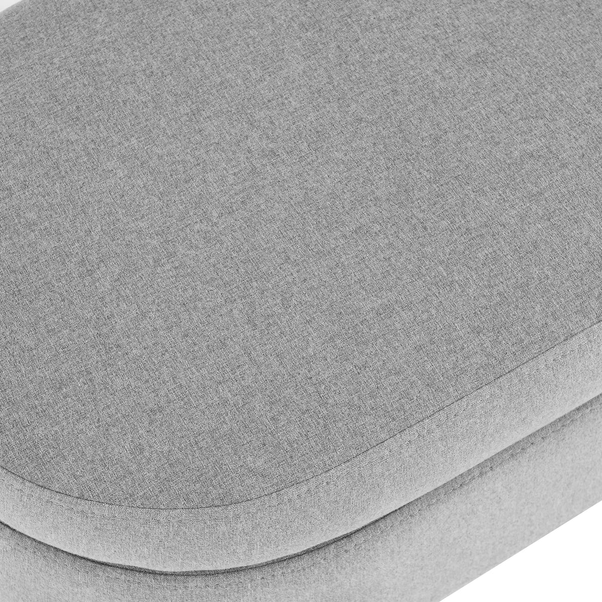 43.5" Oval Storage Bench Linen Fabric A4369
